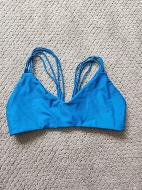 Mikoh Bright Turquoise Triangle Bikini Top